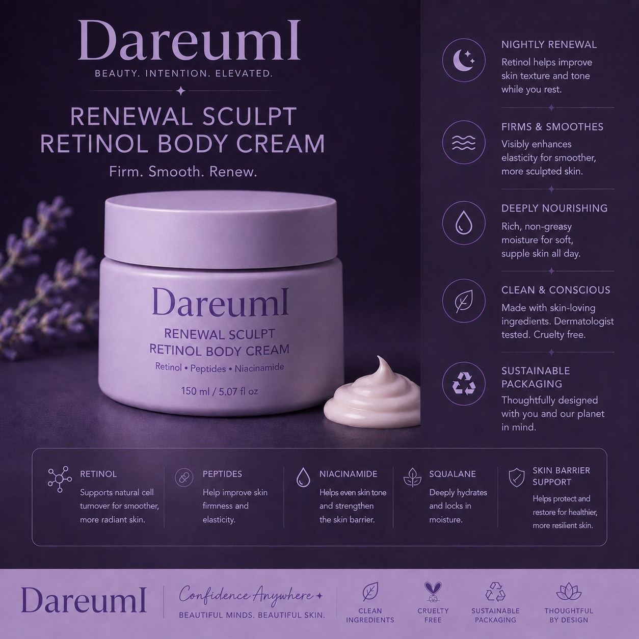 DareumI Renewal Sculpt Retinol Body Cream — coming soon